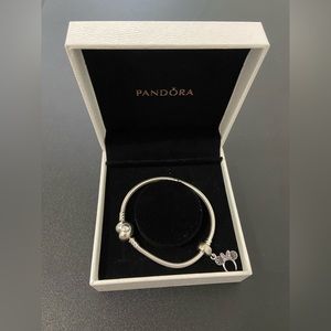 Pandora Bracelet New Authentic with box and Minnie headband charm